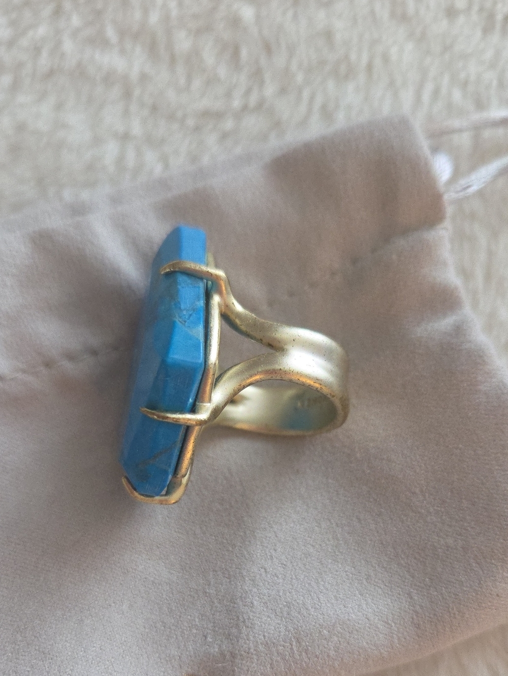 Kendra Scott Megan Cocktail Ring Aqua Howlite Size 7